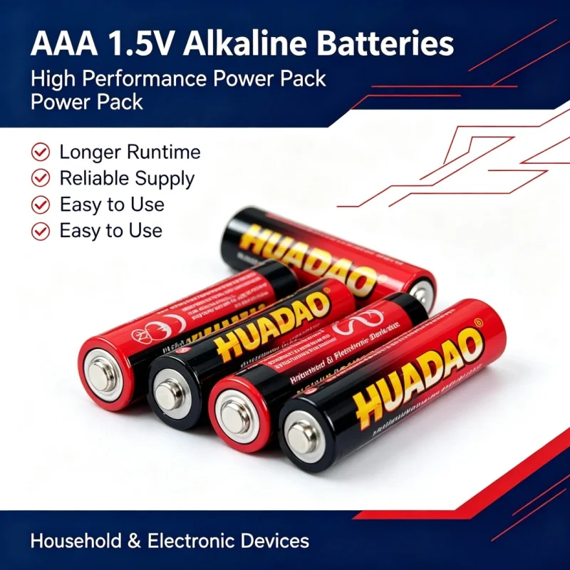1.5V Disposable Carbon AAA Battery UM4, Safe Design Explosion-Proof, No Mercury Household Dry Battery
