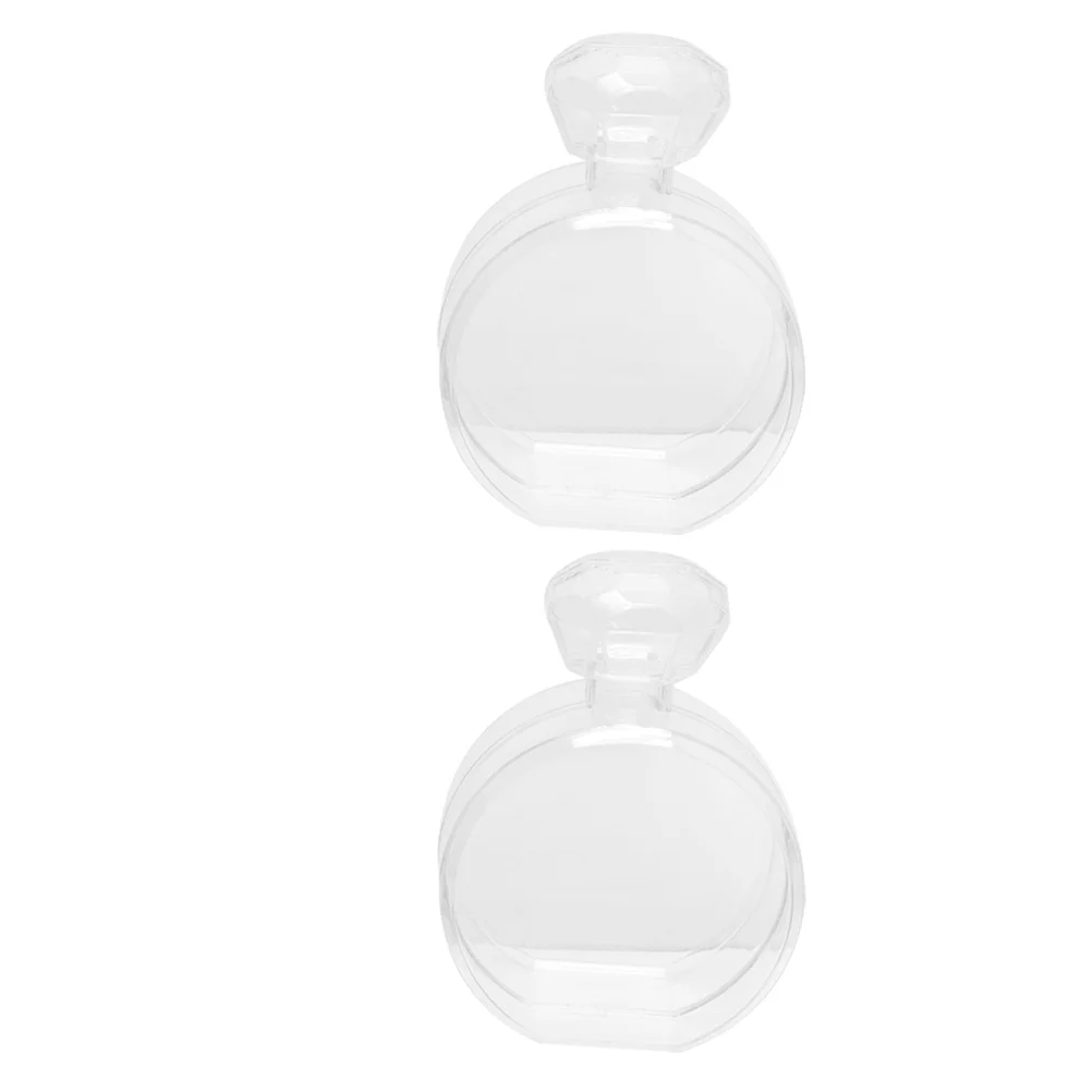 

2Pcs Diamond Jewelry Storage Box Creative Perfume Bottle Shape for Rings Earrings Bracelets Travel Jewelry Organizer