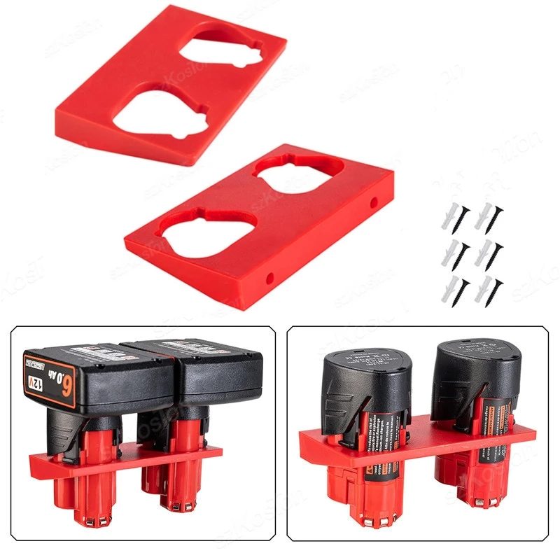 12V Li-ion Battery Holder Storage Fixed Bracket Installation Base Display Rack Buckle For Milwaukee M&12 Li-ion Battery