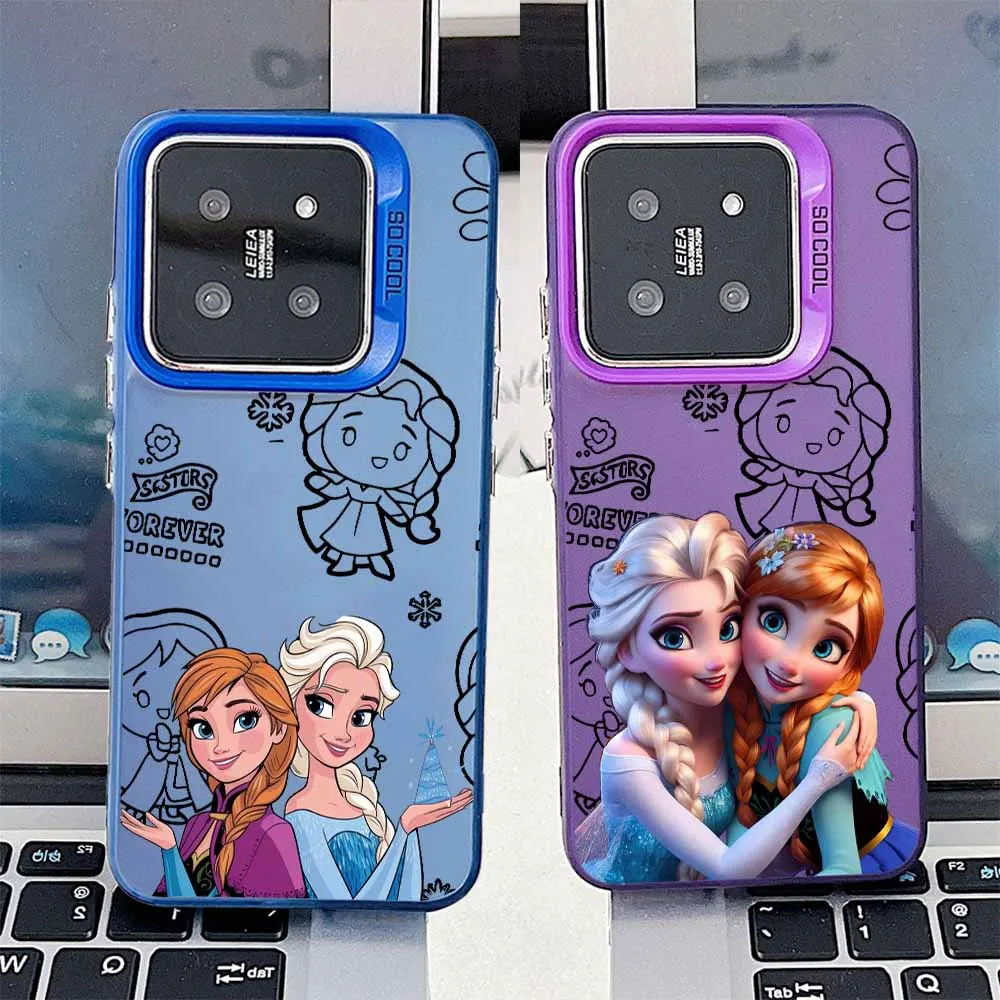 Frozen Elsa Princess Disney Cover For Apple iPhone 17 16E 16 15 14 13 12 mini Pro Max Plus Silicone Colorful Silver Phone Case