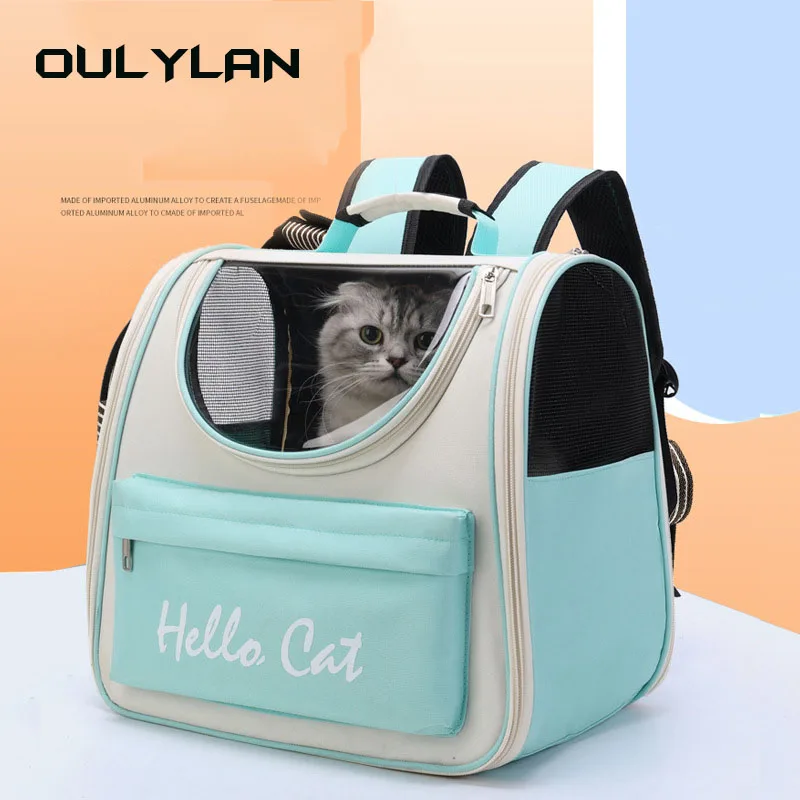 

Oulylan Pet Cat Carrier Bag Breathable Portable Cat Hand-held Outdoor Travel Transparent Bag For Cats Small Dogs Pet Supplies