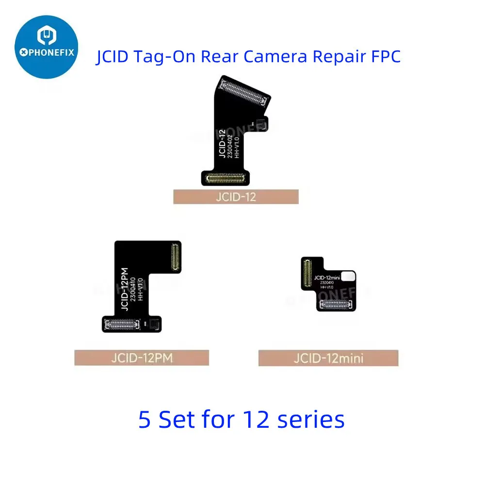 Imagem -03 - Jcid Tag-on Rear Câmera Fpc Flex para Iphone 1214pm Resolver Correspondência de Código Pop up Problemas da Janela sem Soldar