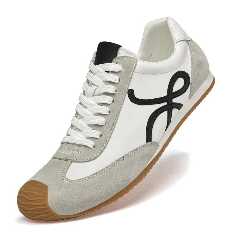 Spring Running Shoes For Men Women Leather Outdoor Sport Shoes Couples Hard-Wearing Gym and Leisure Shoe Leather Training Shoe