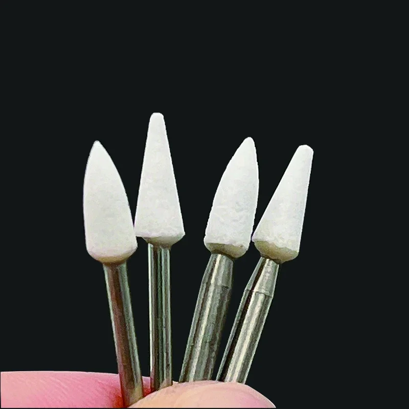 Dental White Stone Polishing Burs for FG 1.6mm High Speed Handpieces / RA 2.35mm Low Speed Contra Angle Handpieces