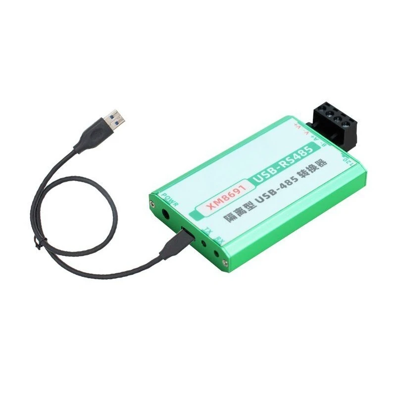 For Isolated USB-485 Converter Aluminum Housing Industrial Grade Optocoupler Isolation TYPEC Data Debugging Communication Module