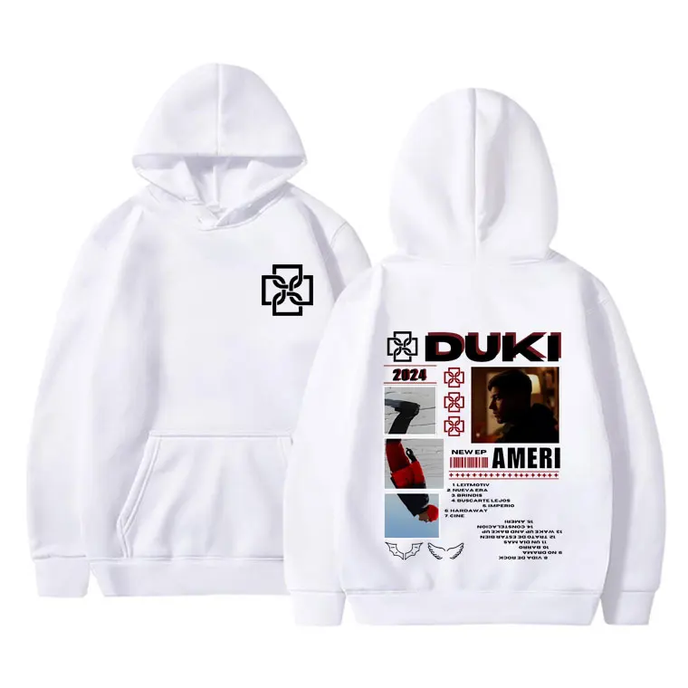 Rapper Duki Antes De Ameri Graphic Hoodie Male Fashion Oversized Sweatshirt Men Women's Casual Fleece Cotton Pullover Hoodies