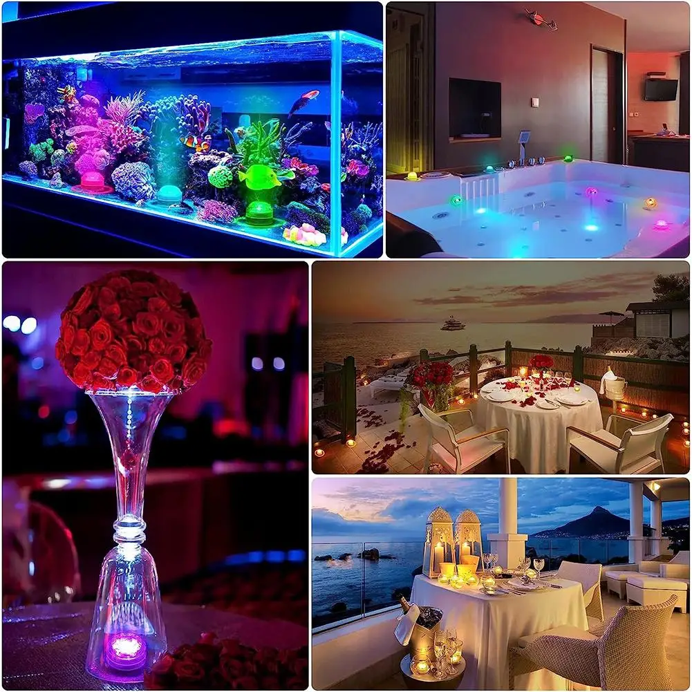 

LED Car Interior Remote Control Decorative Ambient Light Adhesive Wireless Light Underwater Light Colorful Decorative Unive S2B2
