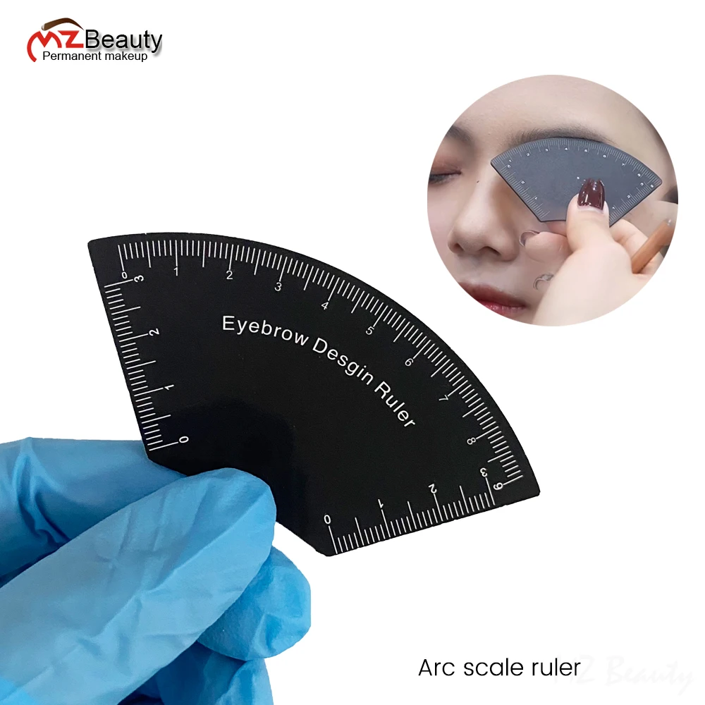 Black Drawing Eyebrow Design Ruler Microblading Mapping Tool for Shaping Permanent Makeup Drawing Guide Reusable Tattoo Supplies