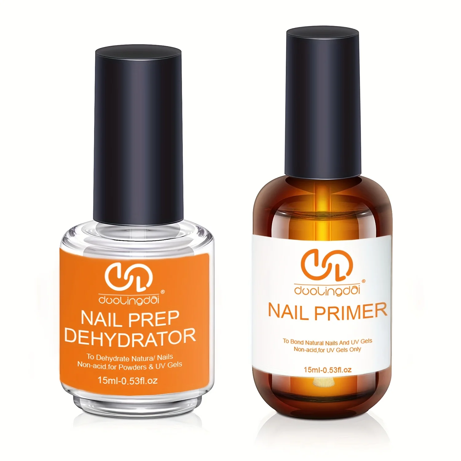 2 Stück 15 ml Nageldörrgerät und Grundierung, säurefreie Nagelvorbereitung, Dörr- und Bindungsgrundierungs-Set, Acryl-Nagelzubehör, Primer-Nagel