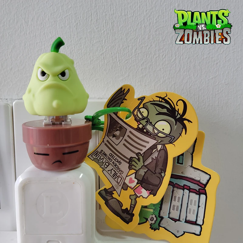 Plants Vs. Zombies Potato Mine Classic Game Squash Keychain Emit Light And Sound Keychain Pendant Kid Backpack Pendant