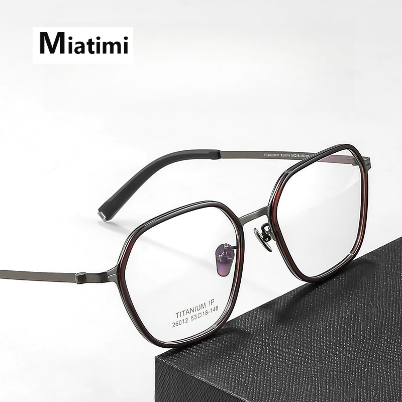 

Fashionable Acetate titanium Glasses Frame Men 2026 Retro Ultra Light Eyeglasses frames Optical Prescription Eyewear