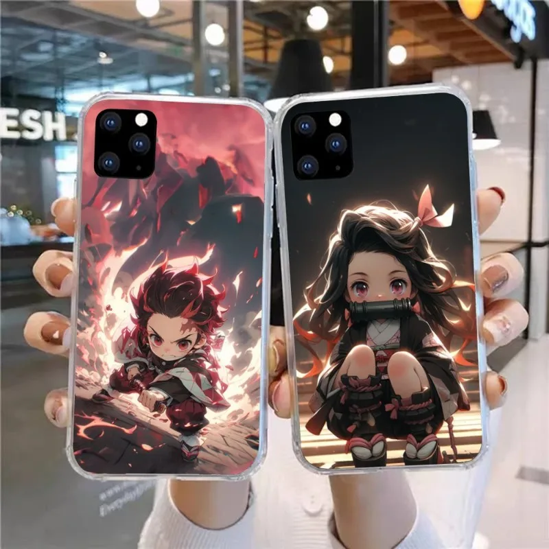 Demon Slayer Baby Cute Phone Case for Huawei P50 P40 P30 Pro Mate 40 30 Pro Nova 8 8i Y7P Honor Clear Phone Cover Funda