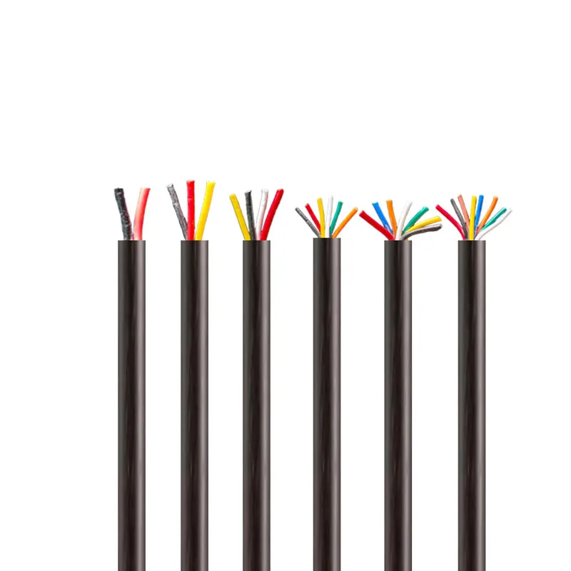 

Sheathed Cable 2 3 4 5 6 7 8 9 10Core 28/26/24/22/20/18 AWG Tinned Copper LED Extension Wires For Automotive Speaker LED Light