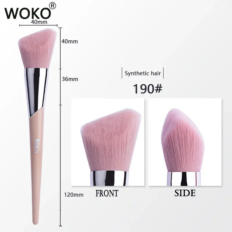 1/3pcs Makeup Brush Face Contour Powder Foundation Bronzer Cream Blush Eyeshadow Smudge Eyeliner Fashion Fenty Style Beauty Tool