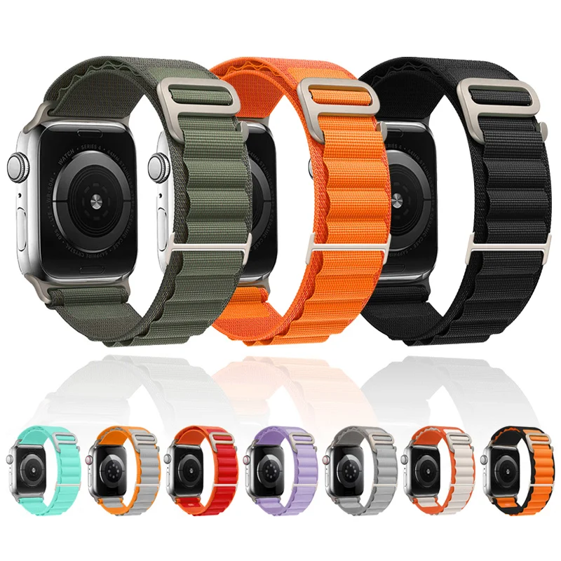 Alpine Loop Strap for Apple Watch Band 49mm 46mm 44mm 40mm 45mm 41mm 42mm 38mm Nylon Bracelet iWatch Ultra 2 10 9 8 7 SE 6 Band