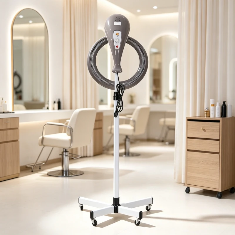 Floor Standing Salon Hair Processor Manual Gray Heating Machine for Perm Color Treatment Drying Professional Care 미용실 헤어 가열기