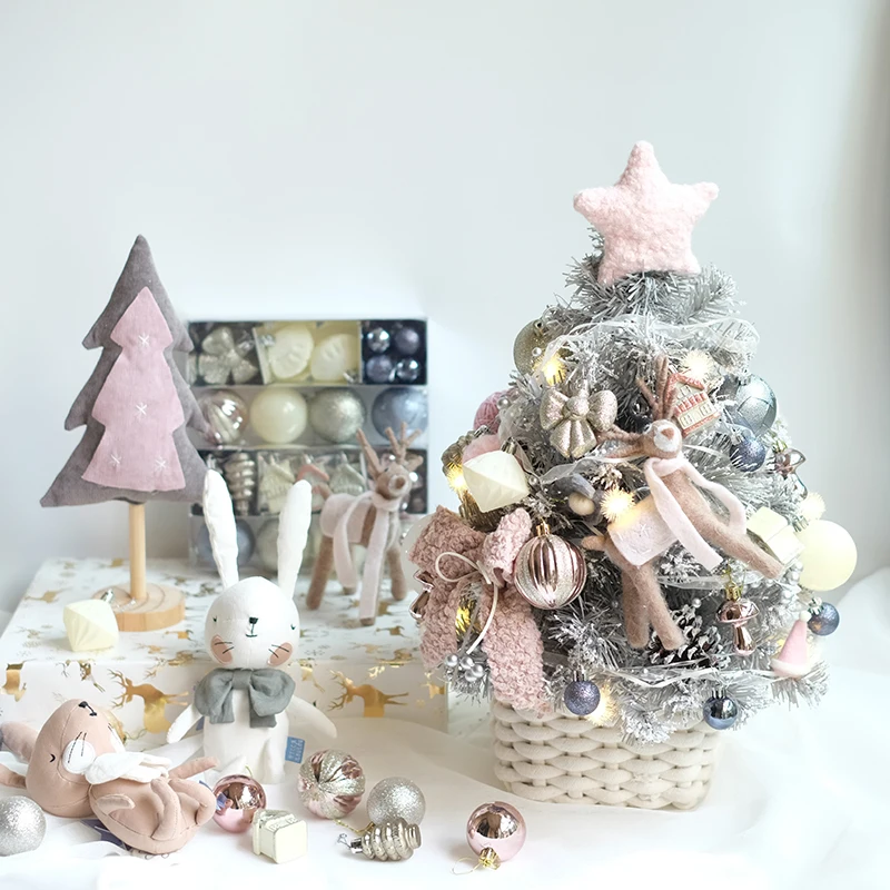 50cm Christmas decoration material package texture pink gift