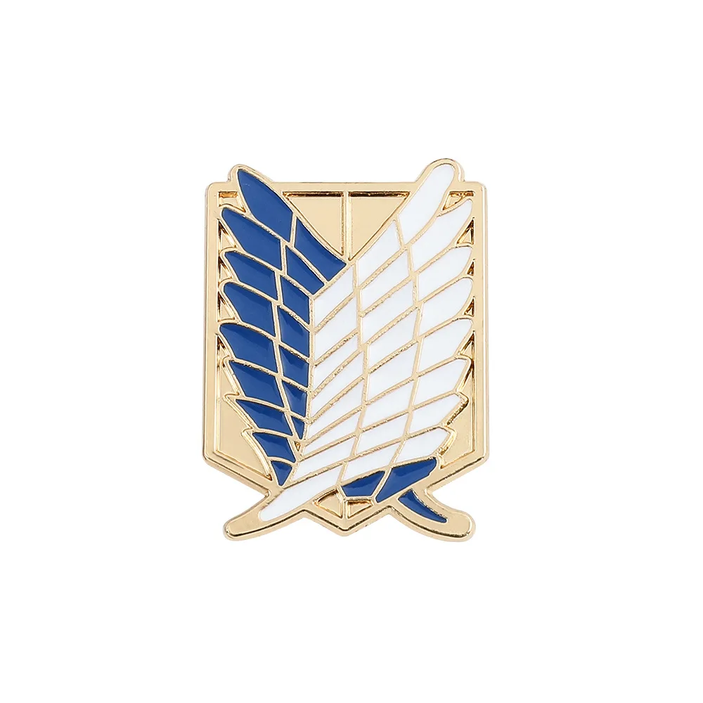 Anime Attack on Titan Enamel Brooch Eren Jaeger Mikasa Ackerman Jiyuu No Tsubasa Cartoon Lapel Badge Adornment Gift Wholesale - Image 4