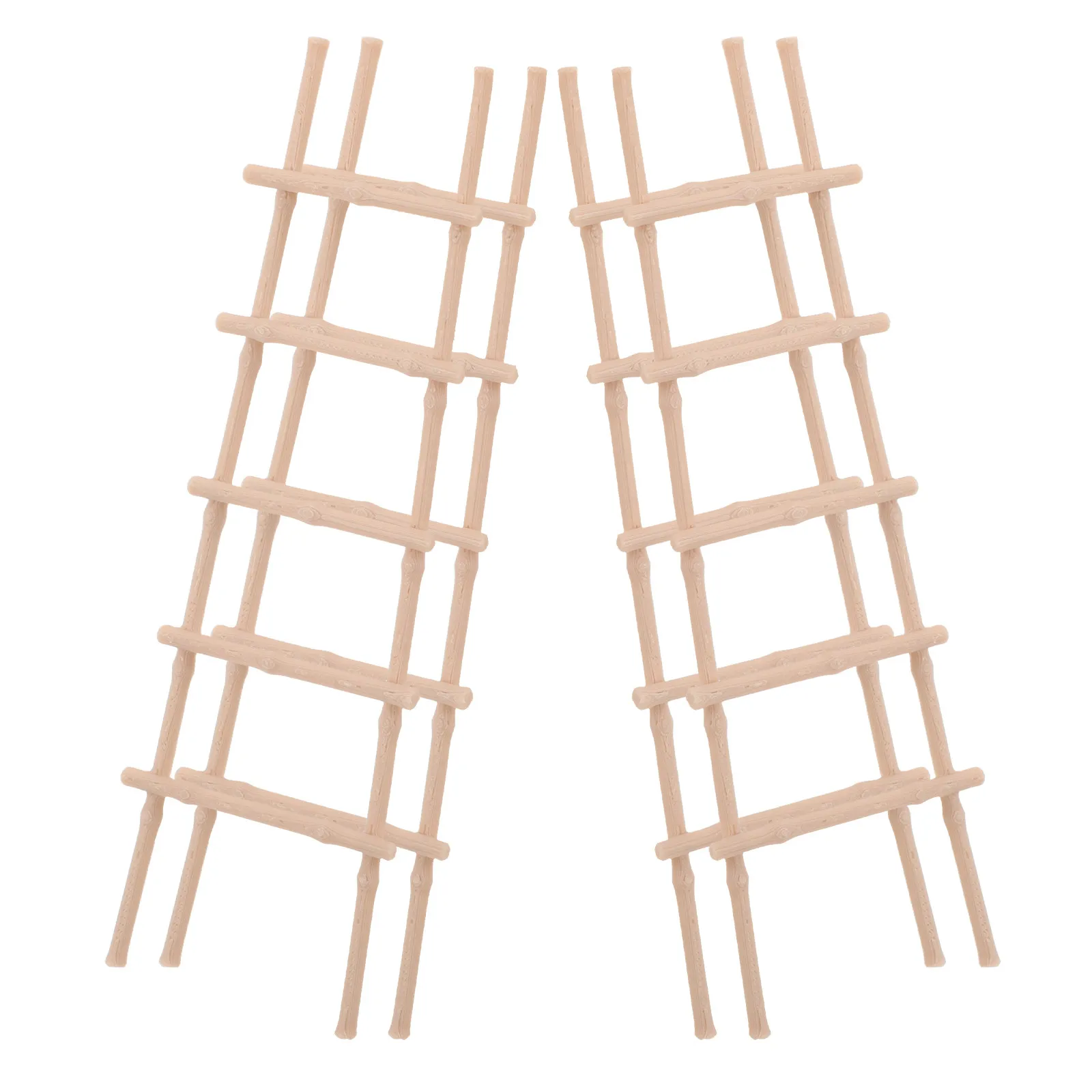 4Pcs Mini Ladder Miniature Step Staircase Realistic Mini Ladder for DIY Landscape Dollhouse Furniture Accessories