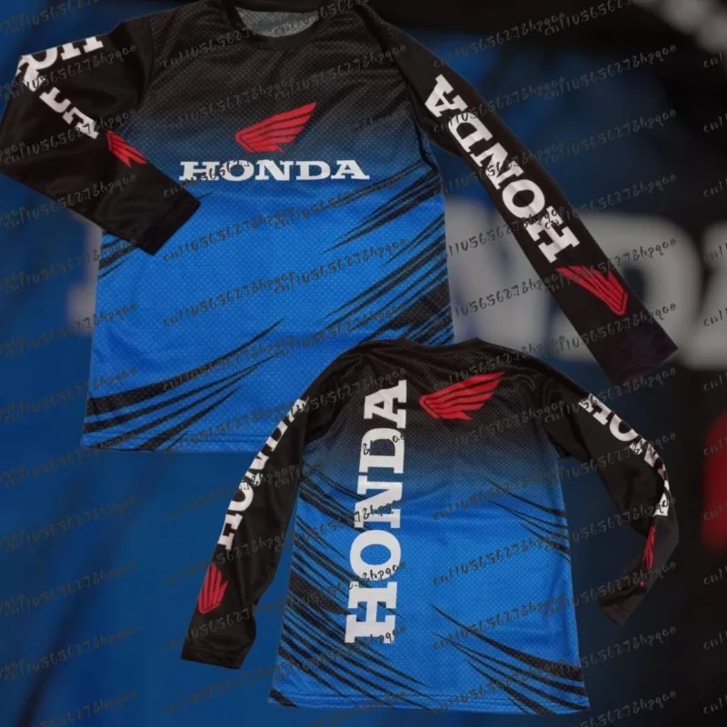

2026 Honda Quick Dry Motorcycle Jersey For Men Long Sleeve Breathable Riding T-Shirt Dirt Bike Off Road Racing Use Motor Cycle