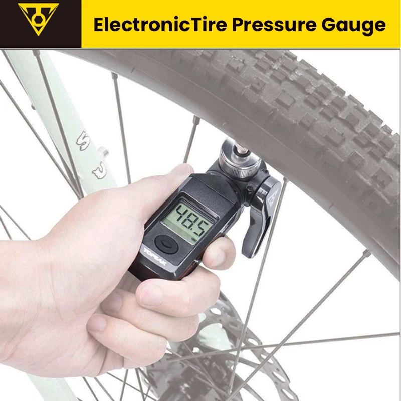 Topeak TSUTG-03 Electronic Smart Head Road Bike Tyre Pressure Gauge Digital LCD MTB Tire Gauge Bicycle Inflation Pressure Gauge