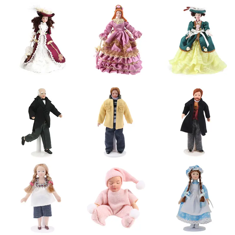 1pc 1/12 Dollhouse miniatura bambola di porcellana modello persone bella gioventù ragazzo ragazza Decor casa delle bambole giocattolo