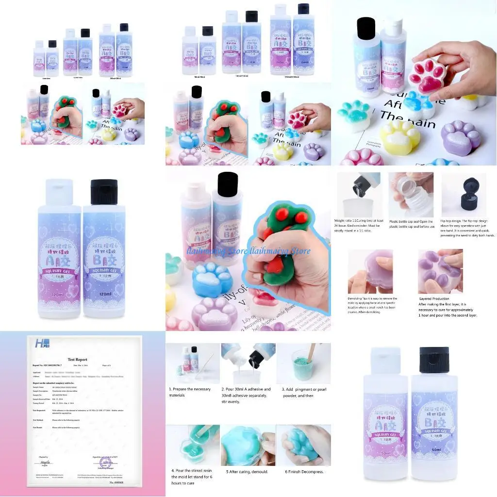 

573B 2 Pcs Epoxy Resin Set 50ML/120ML/250ML Crystal Epoxy Resin-1:1 Ratio Crystal Resin Coating for Casting Jewelry Making