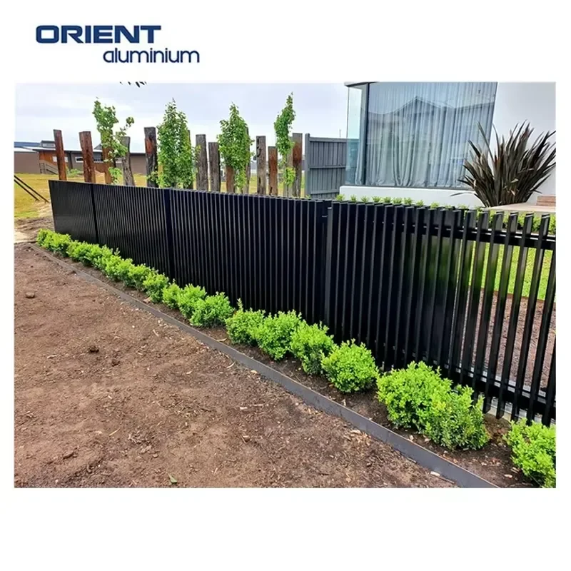 for New Design Aluminum Airfoil Blade Louver Fence or Gate Aluminium Fence Panels for Outdoor Garden Balcony Privacy Fencing