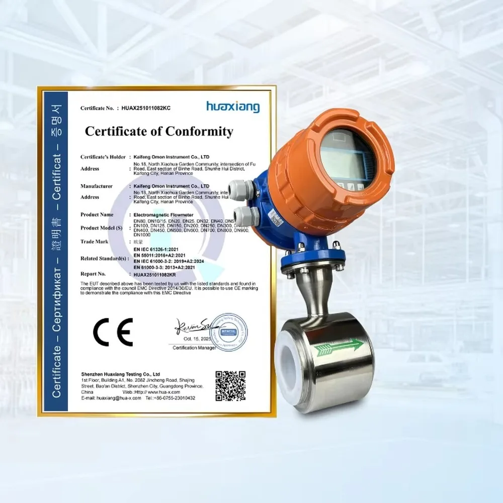 Smart Clamp-On Stainless Steel Electromagnetic Flow Meter for Wastewater Industrial Conductive Liquids OEM Customizable