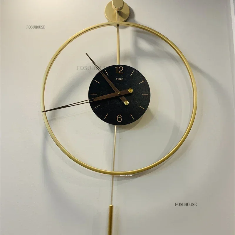 

Metal Iron Silent Wall Clock for Living Room Creative Wall Decor Art Personality Restaurant Wall Clock