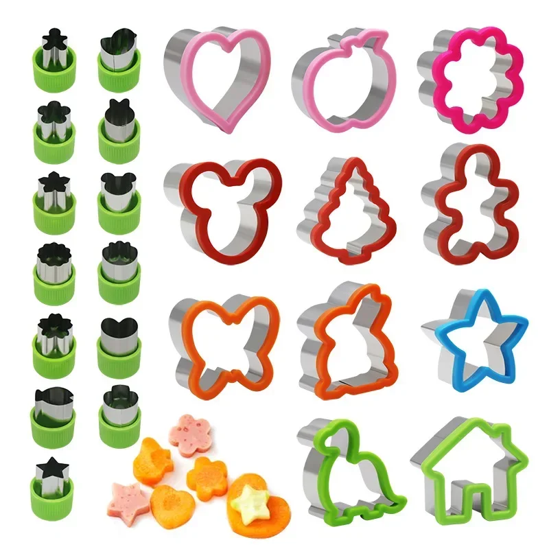 Sandwich Cutter Set for Kids Easter Animal Dinosaur Stainless Steel Bread Mould Metal Forms Cookie Cutters Biscuit Mold Tools