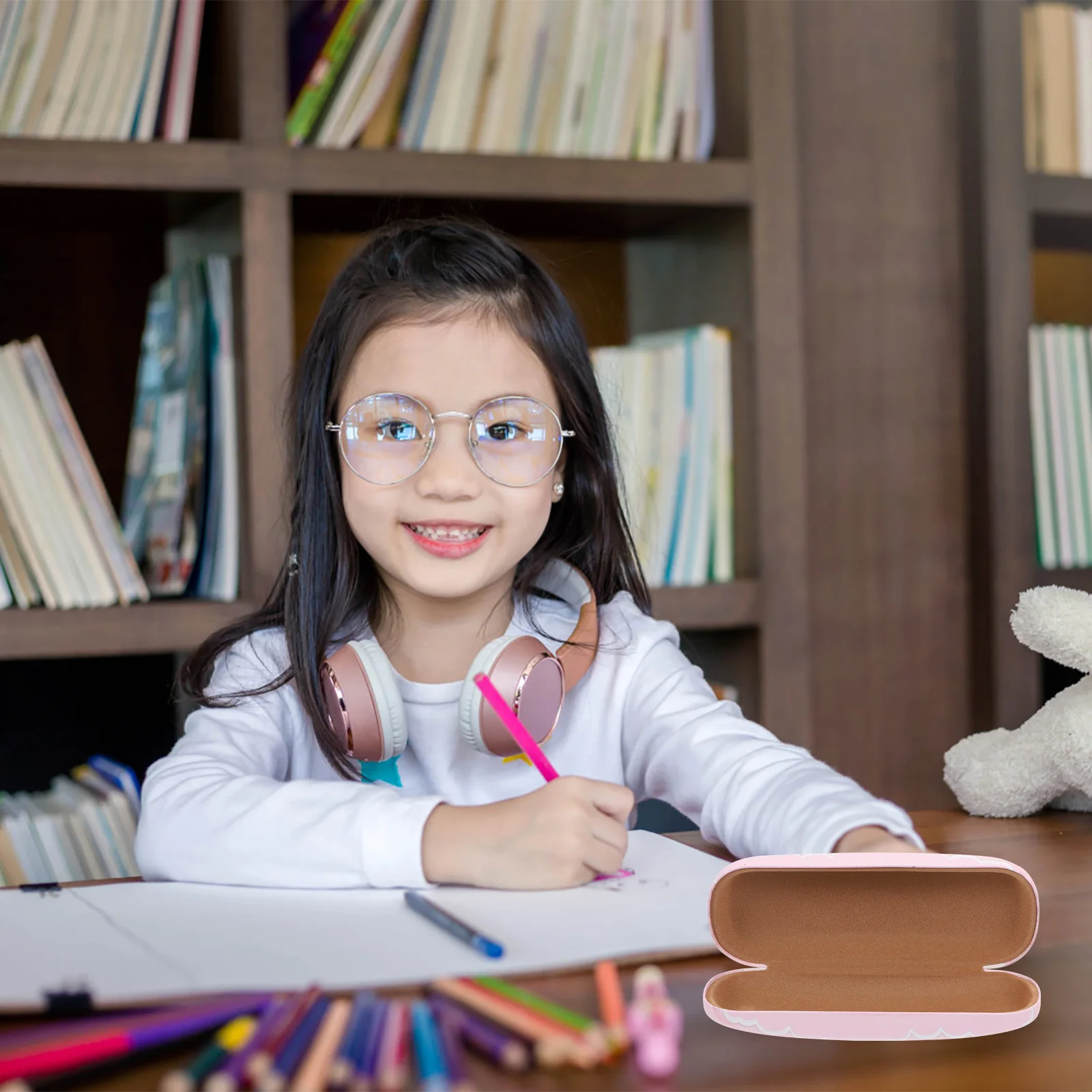 Anti Pressure Glasses Box Portable Eyeglass Holder Cartoon Pattern Sunglasses Storage Container Protective Case Durable Stylish