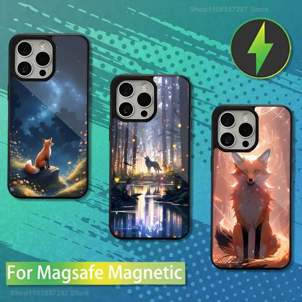 

Animal Cute Fox Phone For iPhone 17,12,11,16,15,13,14,Pro,Max,Plus,Mini, For Magsafe,Magnetic Wireless Charging Case