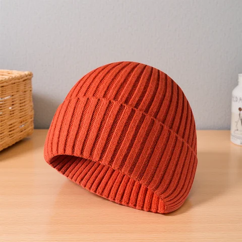 Winter Yarn Knitted Fabric Keep Warm Think Hat For Adult Unisex Skullies & Beanies