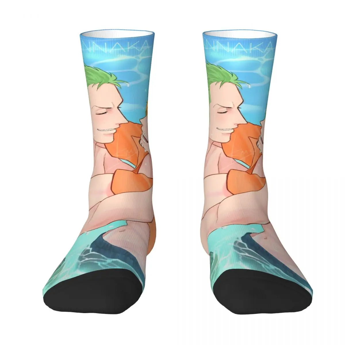 One Sanji Zoro P-Pieces Socks Kawaii Stockings Men's Comfortable Cycling Socks Spring Pattern Non Slip Socks