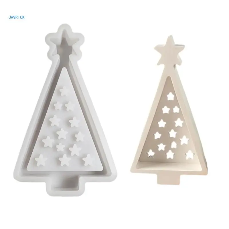 

Hollow Christmas Tree Candlestick Mould Silicone Mold for Home Office Decoration