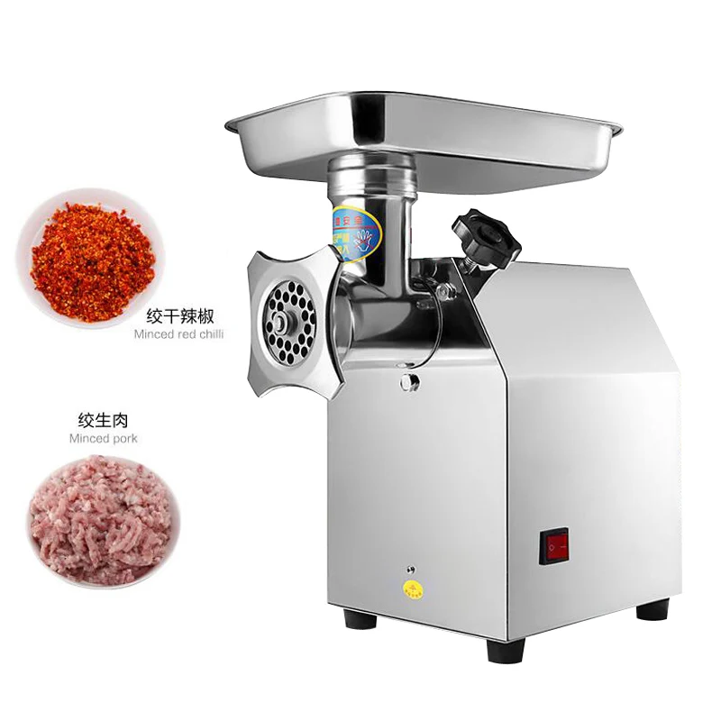 

110V 220V Commercial Electric Meat Grinder 850W Commercial Sausage Stuffer Maker Stainless Steel Food Grinders for Industrial