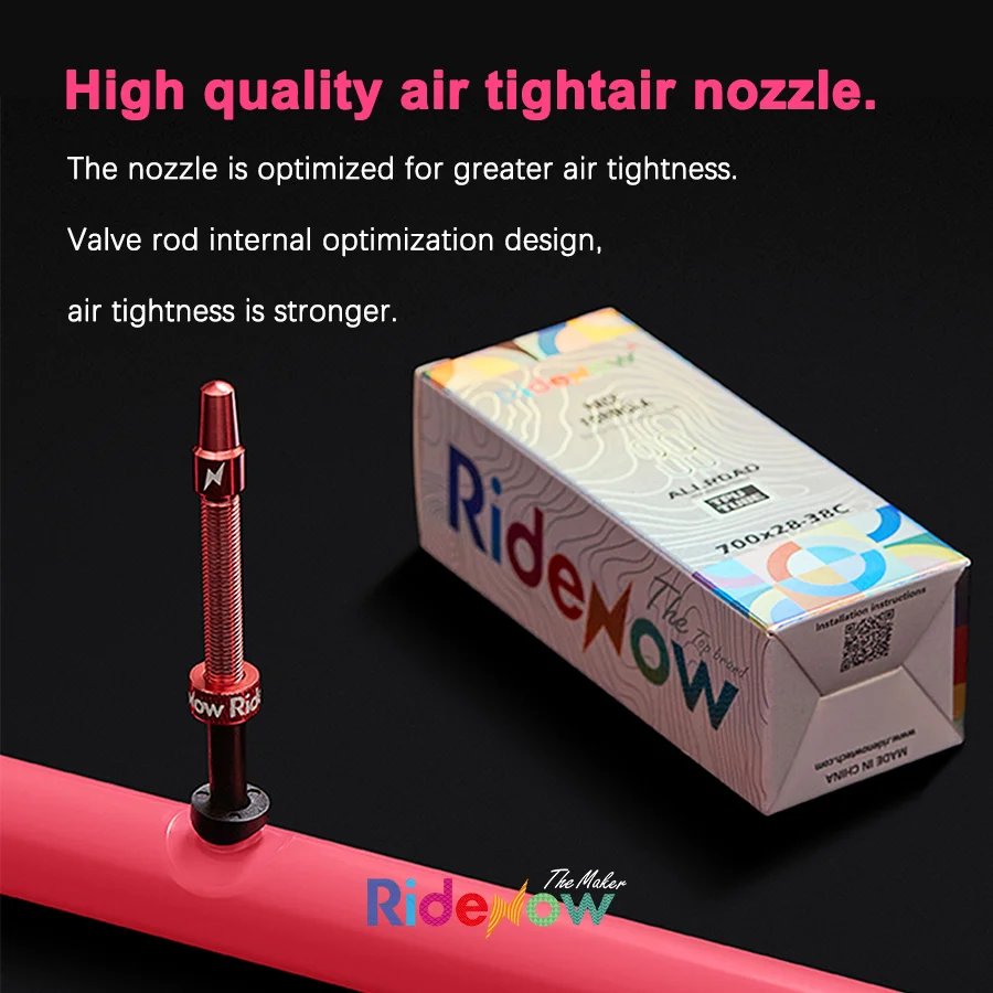 RideNow 700x32-47c الحصى دراجة 45 جرام بولي TPU الأنبوب الداخلي MTB29 البلاستيك/سبائك صمام الجذعية 2 قطعة مجموعة