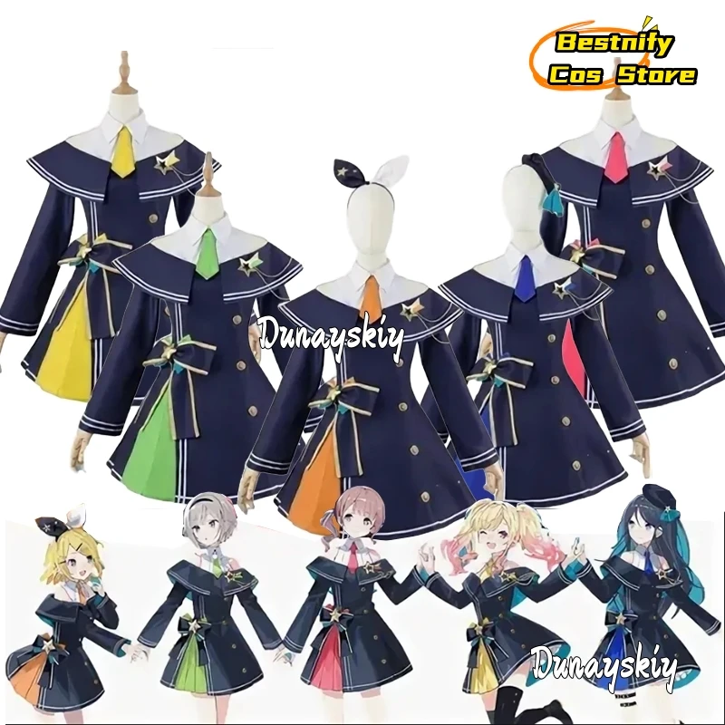 ANIME Project Sekai Colorful Stage Cosplay Costumes School Uniform Wigs Set S-3XL Tenma Saki Anime Carnival Costume Ladies