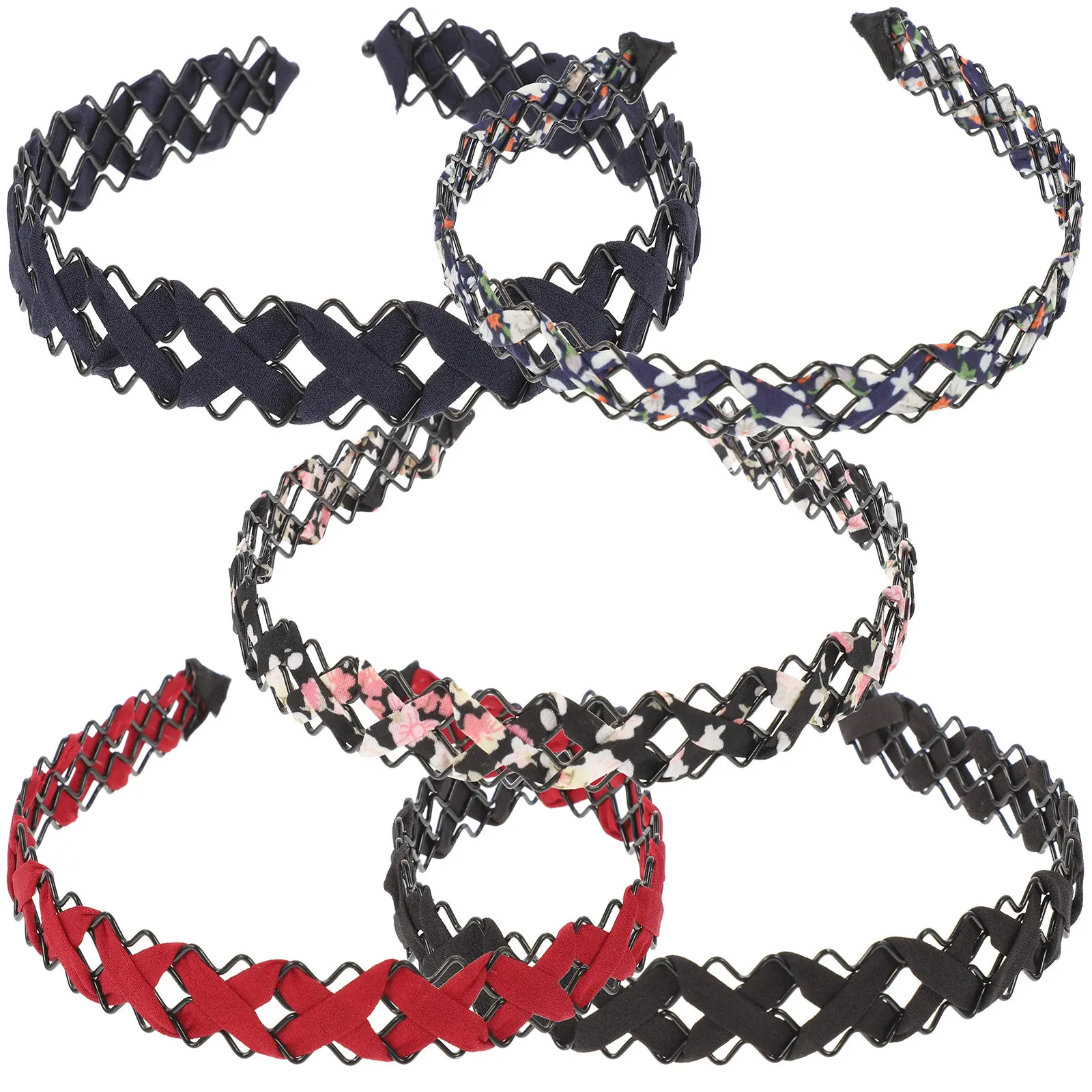

5Pcs Delicate Compact Hair Hoop Universal Fit Reusable Wear-Resistant Household Headband for Daily Use Women Supply Elegant