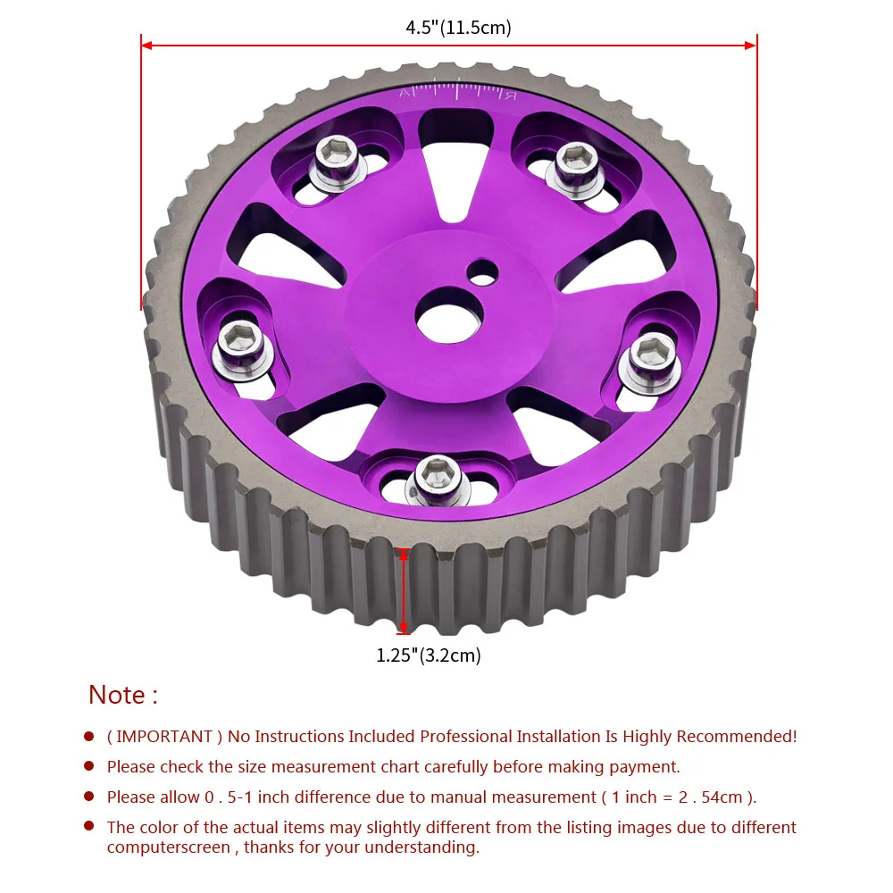 

For Mitsubishi Lancer Mirage 4G92 4G93 SOHC 91-96 Car Engine Cam Gears able Aluminium Cam Gear Timing Gear Pulley Kit 2Pcs