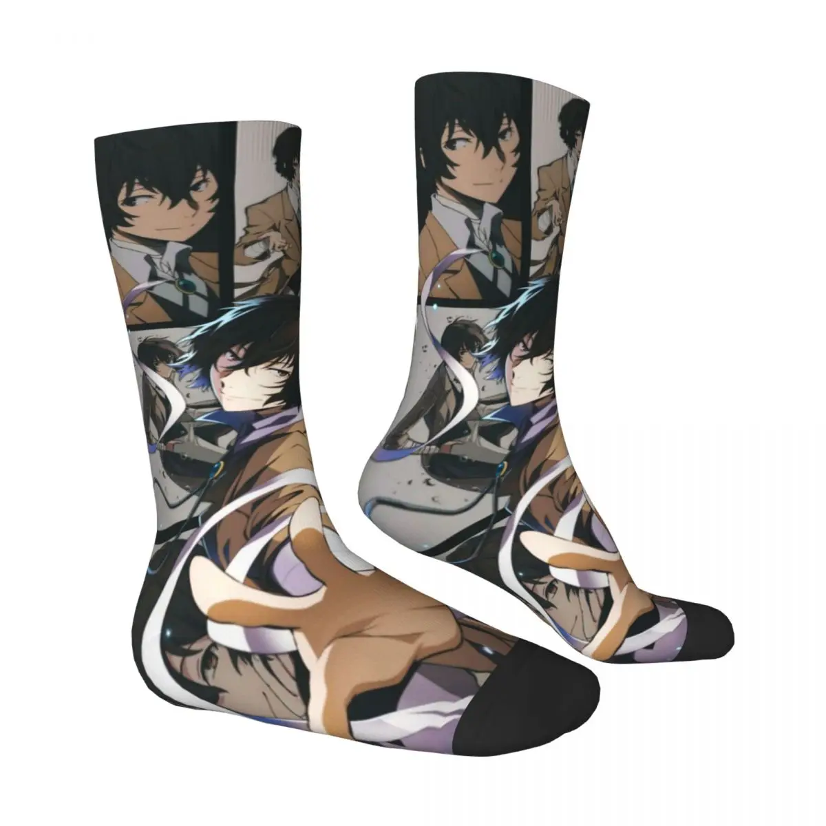 Bungou Stray Dogs Wan Anime Men Women Socks Windproof Novelty Spring Summer Autumn Winter Stockings Gift