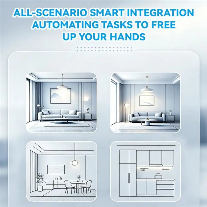 Battery-Powered 8Pcs Tuya Zigbee 3.0 Mini Light Sensor 0-10000Lux Detector Voice Controlled For Google Assistant Alexa