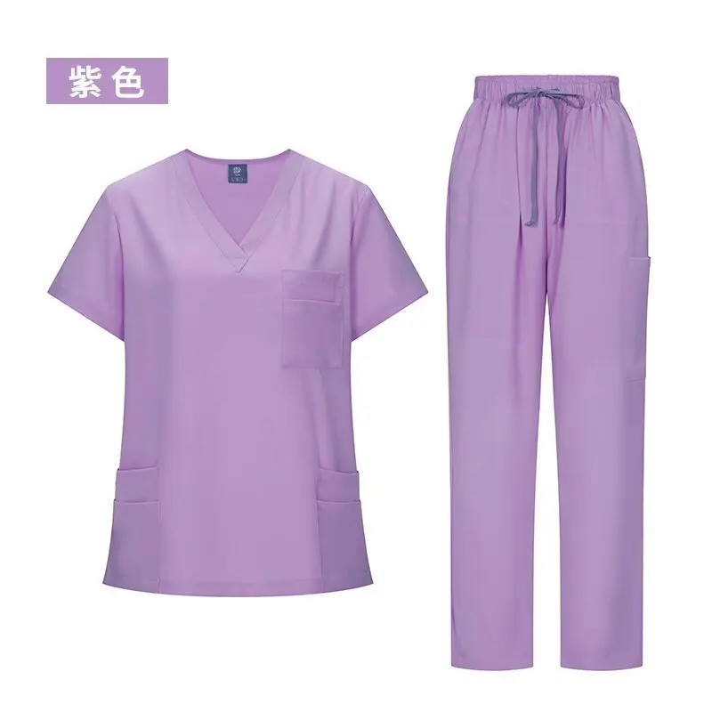 New Nurse Work Uniform Surgical Clothes Surgical Clothes Hand Washing Clothes Operating Room Straight Pants Solid Color Set