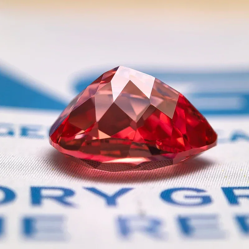 Lab Grown Padparadscha Fire Lotus Color VVS1 Charms DIY Ring Necklace Earrings Main Materials Selectable AGL Certificate