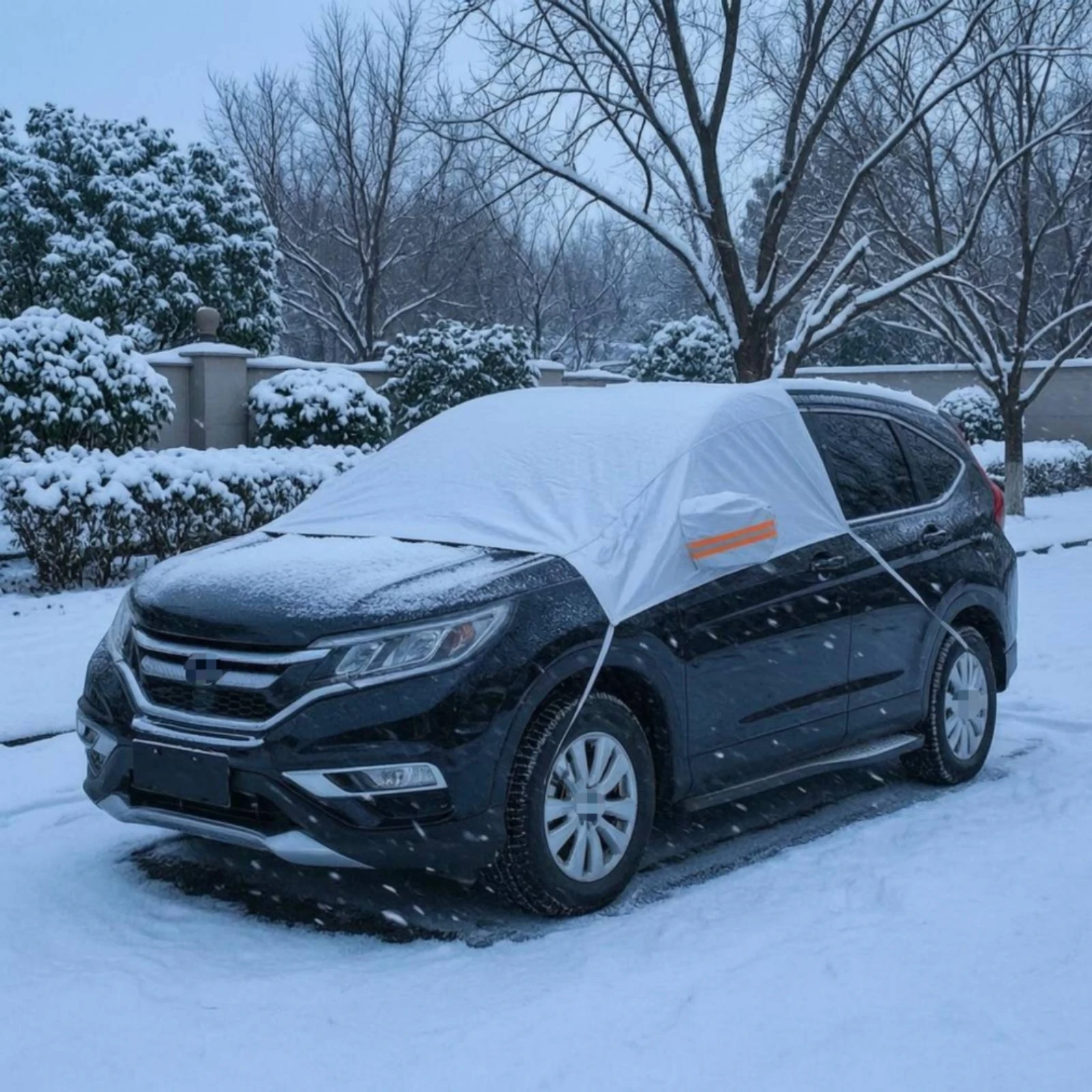 

Half Car Cover Reflective Front Windshield Cover Vehicle Gear Windproof Frostproof