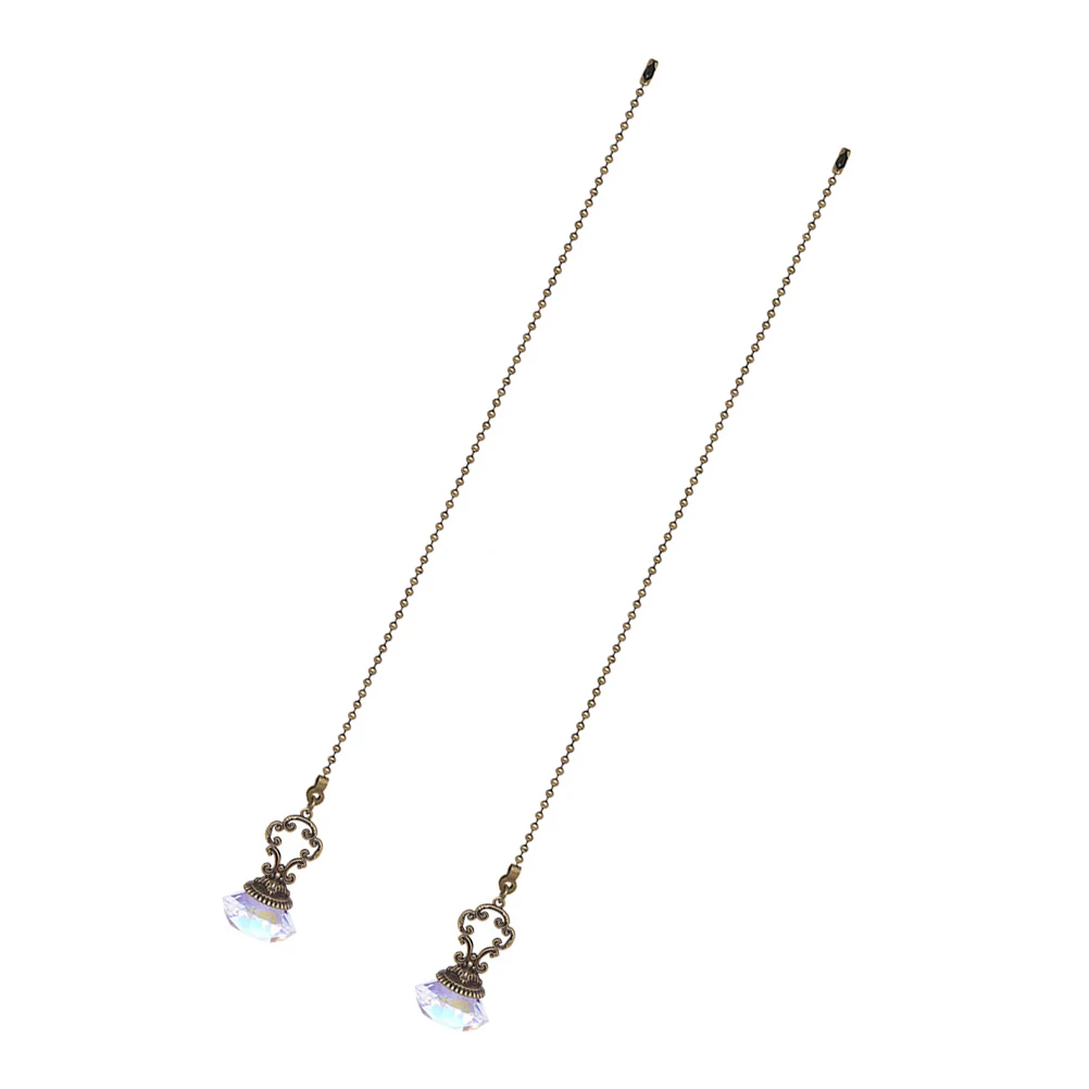

2Pcs Crystal Ball Ch Pendant Pull Chain Extender for Ceiling Light Fan Decor Home Bar Cafe Store Workshop