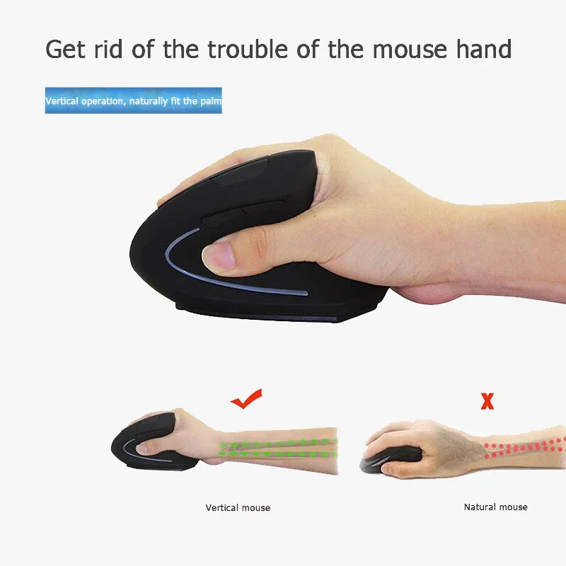 UTHAI Die neue 2020-Funkmaus in Bogenform mit fünfter Generation und optischer 2,4-G-Maus ist ergonomisch und eignet sich für PC- und Laptop-Mäuse