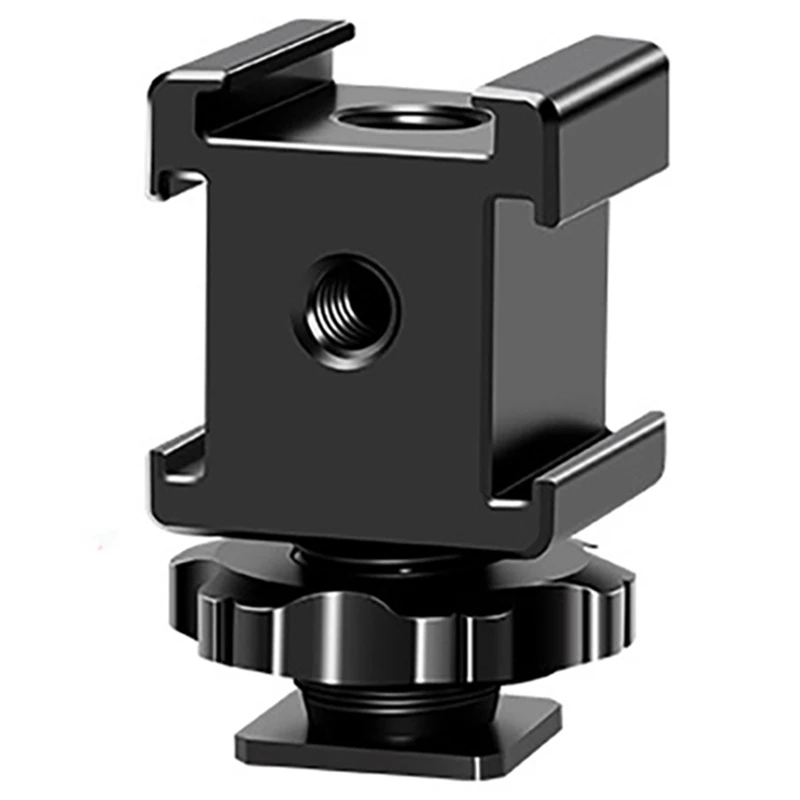 Cold Hot Shoe Extension Bracket Extension Mount With Triple Cold Shoe Mount For Video Cameras Or DSLR Camera Parts Accessories