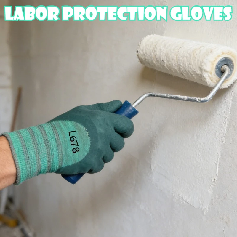 

Green Minimalist Protective Gloves for Both Hands Multi Purpose Adult Wearing Protective Gloves Essential for Safety Protection